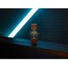 imageCitizen Mens EcoDrive Ahsoka Tano Star Wars Watch Stainless Steel Case DiamondShaped Markers Brown Leather Strap Model BJ650802W