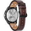 imageCitizen Mens EcoDrive XWing and Tie Fighter IonPlated Stainless Steel Case Brown Leather Strap Watch ModelAW173805W
