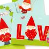 imageHallmark Baby Yoda Mini Valentines Day Cards and Stickers for Kids School 18 Classroom Valentines with Envelopes May the 4thGnomes Folded Mini Valentines