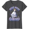 imageStar Wars Mothers Day Best Mom In The Galaxy Princess Leia TShirtDark Heather Grey