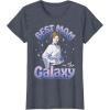 imageStar Wars Mothers Day Best Mom In The Galaxy Princess Leia TShirtHeather Blue