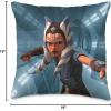 imageStar Wars The Clone Wars Ahsoka Tano Blue Throw Pillow16x16