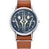 imageCitizen Mens EcoDrive Ahsoka Tano Star Wars Watch Stainless Steel Case DiamondShaped Markers Brown Leather Strap Model BJ650802W