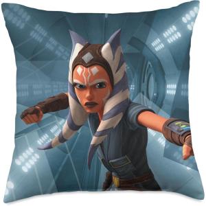 imageStar Wars The Clone Wars Ahsoka Tano Blue Throw Pillow18x18