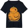 imageStar Wars BB8 Pumpkin Carving Halloween TShirtBlack