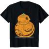 imageStar Wars BB8 Pumpkin Carving Halloween TShirtBlack