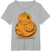 imageStar Wars BB8 Pumpkin Carving Halloween TShirtHeather Grey