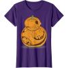 imageStar Wars BB8 Pumpkin Carving Halloween TShirtPurple