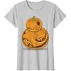 imageStar Wars BB8 Pumpkin Carving Halloween TShirtSilver Grey