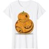 imageStar Wars BB8 Pumpkin Carving Halloween TShirtWhite