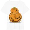 imageStar Wars BB8 Pumpkin Carving Halloween TShirtWhite