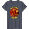 imageStar Wars Classic Halloween Thats No Moon Logo TShirtHeather Blue