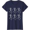 imageStar Wars Clone Trooper Dancing Skeletons Halloween TShirtNavy Blue