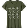 imageStar Wars Clone Trooper Dancing Skeletons Halloween TShirtOlive Green