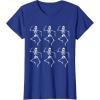 imageStar Wars Clone Trooper Dancing Skeletons Halloween TShirtRoyal Blue