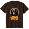 imageStar Wars Darth Vader Spooky Dripping Logo Halloween TShirtBrown