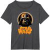 imageStar Wars Darth Vader Spooky Dripping Logo Halloween TShirtDark Heather Grey