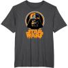 imageStar Wars Darth Vader Spooky Dripping Logo Halloween TShirtDark Heather Grey