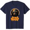imageStar Wars Darth Vader Spooky Dripping Logo Halloween TShirtNavy Blue