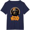 imageStar Wars Darth Vader Spooky Dripping Logo Halloween TShirtNavy Blue