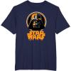imageStar Wars Darth Vader Spooky Dripping Logo Halloween TShirtNavy Blue