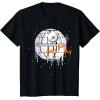 imageStar Wars Death Star Orange Ship Drip Halloween TShirtBlack
