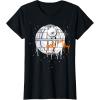 imageStar Wars Death Star Orange Ship Drip Halloween TShirtBlack