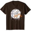 imageStar Wars Death Star Orange Ship Drip Halloween TShirtBrown