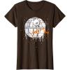 imageStar Wars Death Star Orange Ship Drip Halloween TShirtBrown