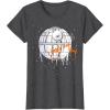 imageStar Wars Death Star Orange Ship Drip Halloween TShirtDark Heather Grey
