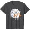 imageStar Wars Death Star Orange Ship Drip Halloween TShirtDark Heather Grey