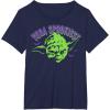 imageStar Wars Halloween Green Yoda Spookiest TShirtNavy Blue