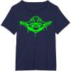 imageStar Wars Halloween Yoda Oozing Portrait TShirtNavy Blue