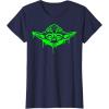 imageStar Wars Halloween Yoda Oozing Portrait TShirtNavy Blue
