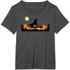 imageStar Wars The Mandalorian Halloween Candy Hunters Silhouette TShirtDark Heather Grey