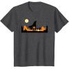 imageStar Wars The Mandalorian Halloween Candy Hunters Silhouette TShirtDark Heather Grey