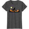 imageStar Wars The Mandalorian Halloween Candy Hunters Silhouette TShirtDark Heather Grey