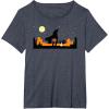 imageStar Wars The Mandalorian Halloween Candy Hunters Silhouette TShirtHeather Blue