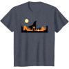 imageStar Wars The Mandalorian Halloween Candy Hunters Silhouette TShirtHeather Blue