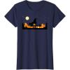 imageStar Wars The Mandalorian Halloween Candy Hunters Silhouette TShirtNavy Blue