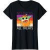 imageStar Wars The Mandalorian Halloween The Child No Tricks TShirtBlack