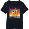 imageStar Wars The Mandalorian Halloween The Child No Tricks TShirtBlack