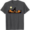 imageStar Wars The Mandalorian Halloween Candy Hunters Silhouette TShirtDark Heather Grey