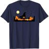 imageStar Wars The Mandalorian Halloween Candy Hunters Silhouette TShirtNavy Blue
