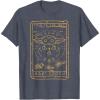 imageStar Wars The Mandalorian Halloween Card Outline TShirtHeather Blue
