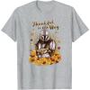 imageStar Wars The Mandalorian Halloween Thankful Is The Way TShirtHeather Grey