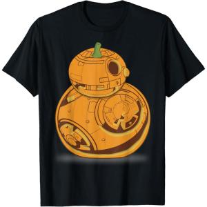 imageStar Wars BB8 Pumpkin Carving Halloween TShirtBlack