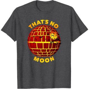 imageStar Wars Classic Halloween Thats No Moon Logo TShirtDark Heather Grey