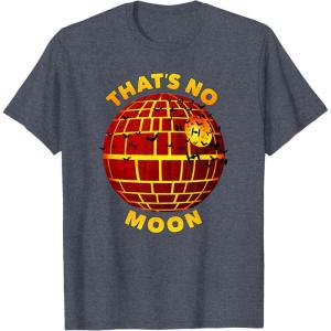 imageStar Wars Classic Halloween Thats No Moon Logo TShirtHeather Blue