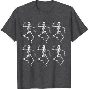 imageStar Wars Clone Trooper Dancing Skeletons Halloween TShirtDark Heather Grey